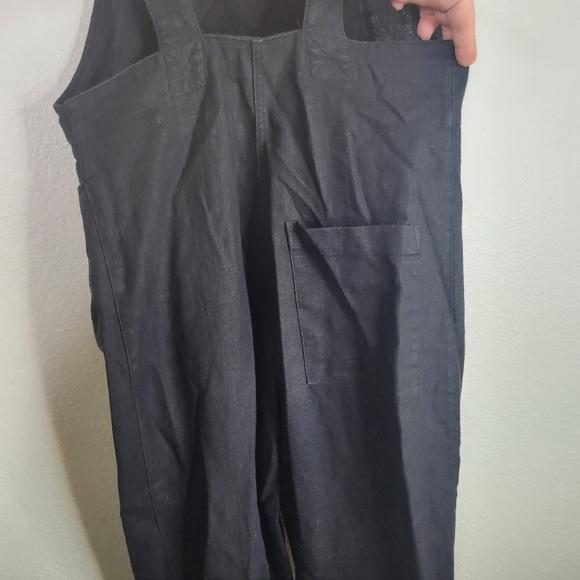Beaton linen black overalls pants XS HTF! - Picture 7 of 9